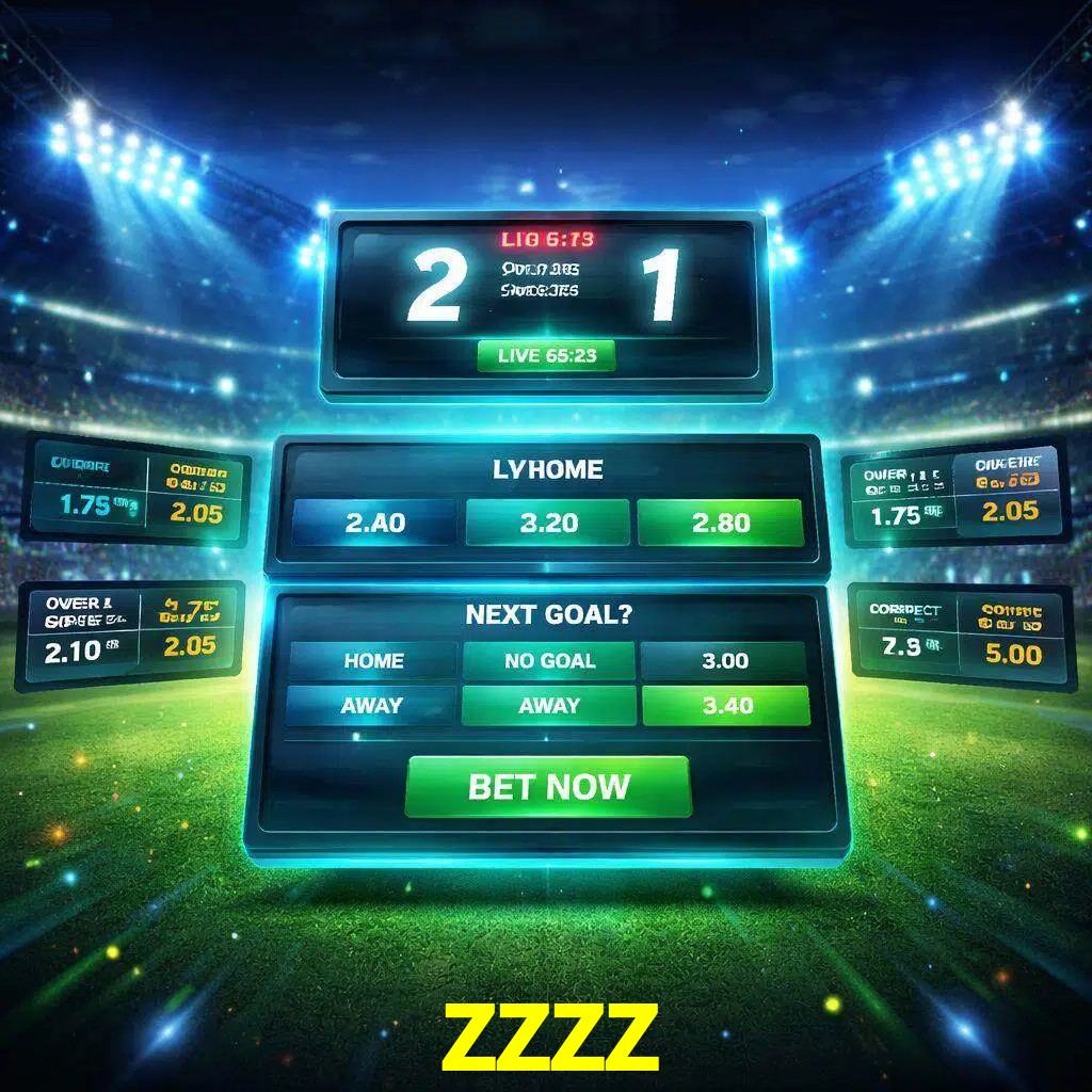 Vista de apuestas en vivo zzzz durante un partido en curso